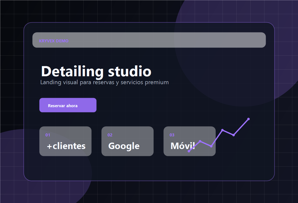 Demo de web premium para negocio de detailing