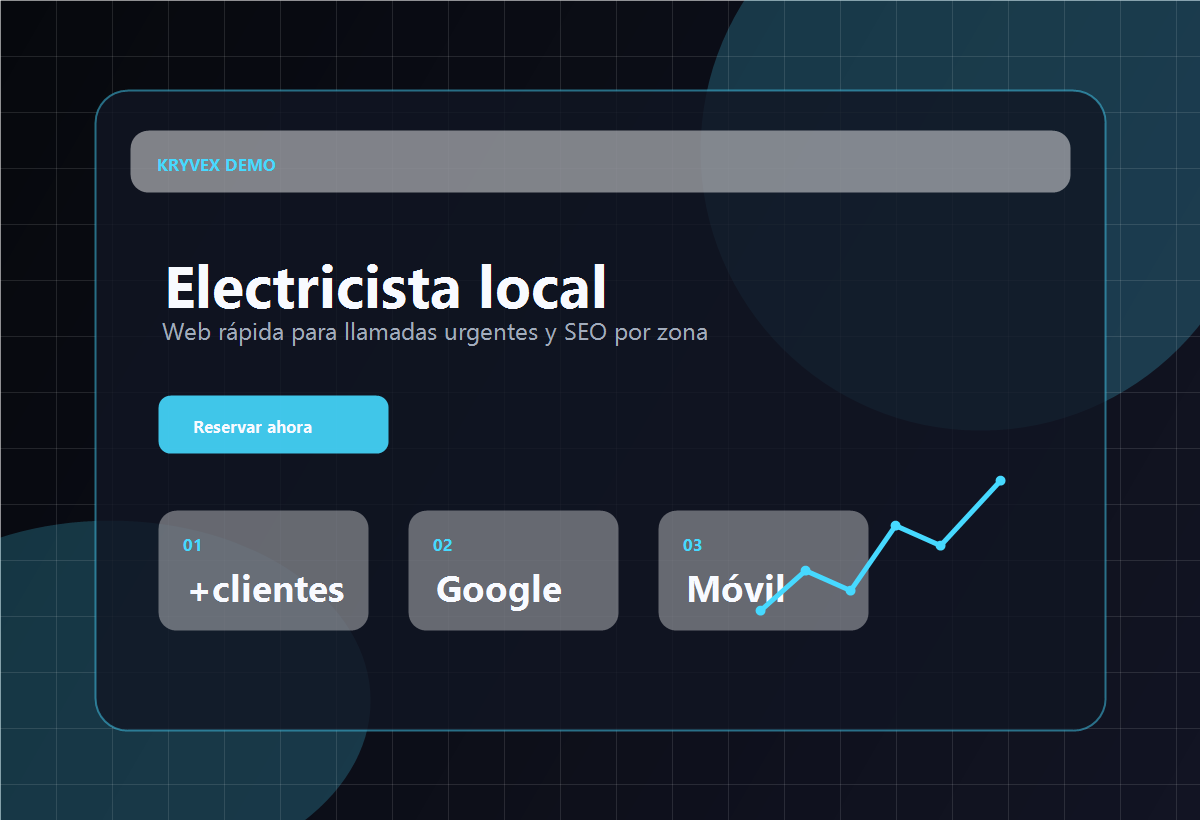 Demo de web profesional para electricista local