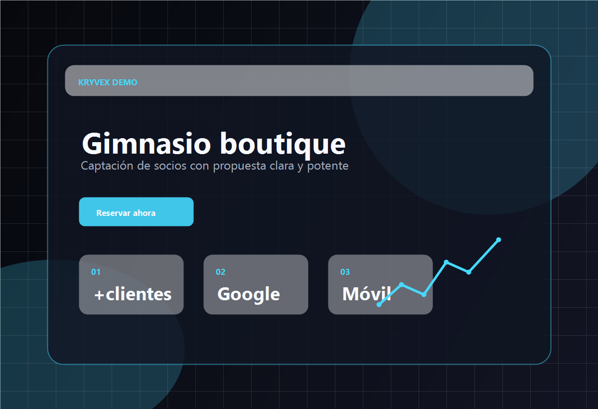 Demo premium de web para gimnasio boutique