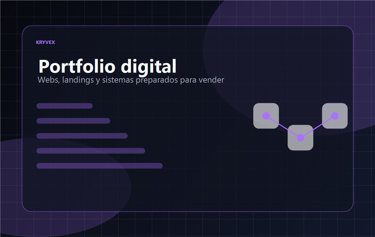 Landing page visual creada para vender